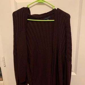 dark purple cardigan